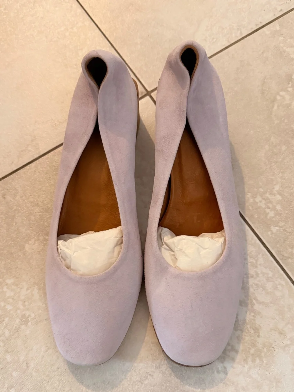 Coclico Epice Lilac Suede Pumps 37.5 Block Heel